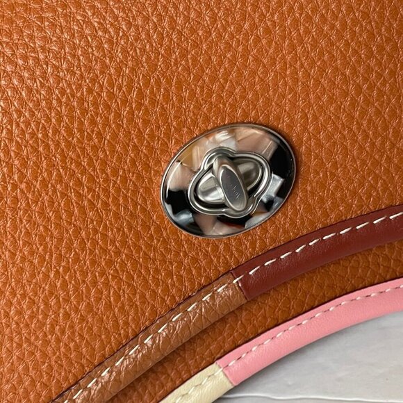 Coach Wavy Dinky Bag Coachtopia Brown Leather CK540 Rainbow Crossbody - Picture 10 of 13